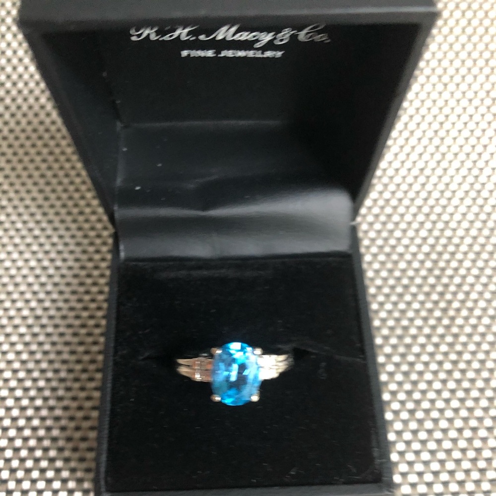 Blue Topaz Ring Size 5